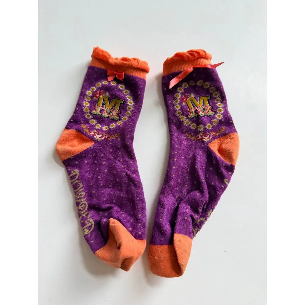 Powder Designs 'M' Alphabet Bamboo Ankle Socks